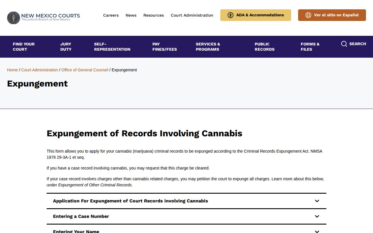 New Mexico court expungement route for an Eddy County booking photo